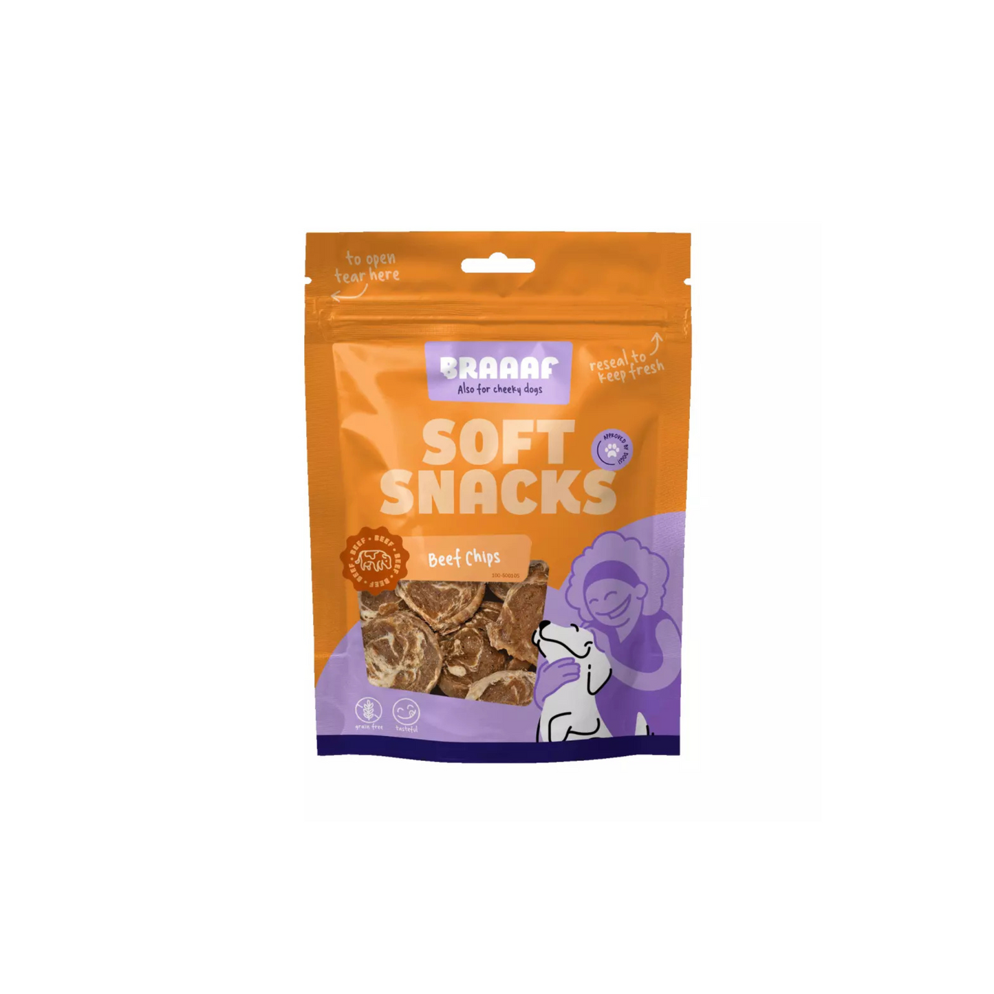 Hondensnack - Braaaf - Soft Snack Chips - Rund & Vis