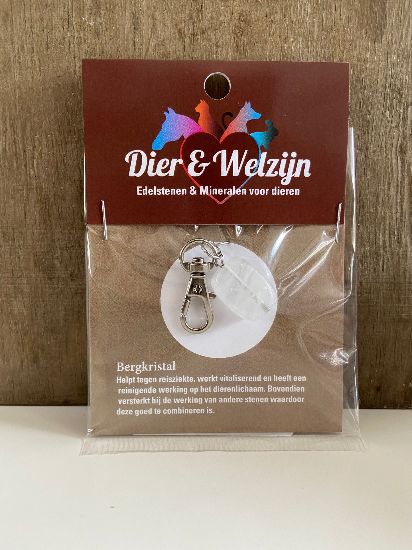 Halsbandhanger van de edelsteen Bergkristal
