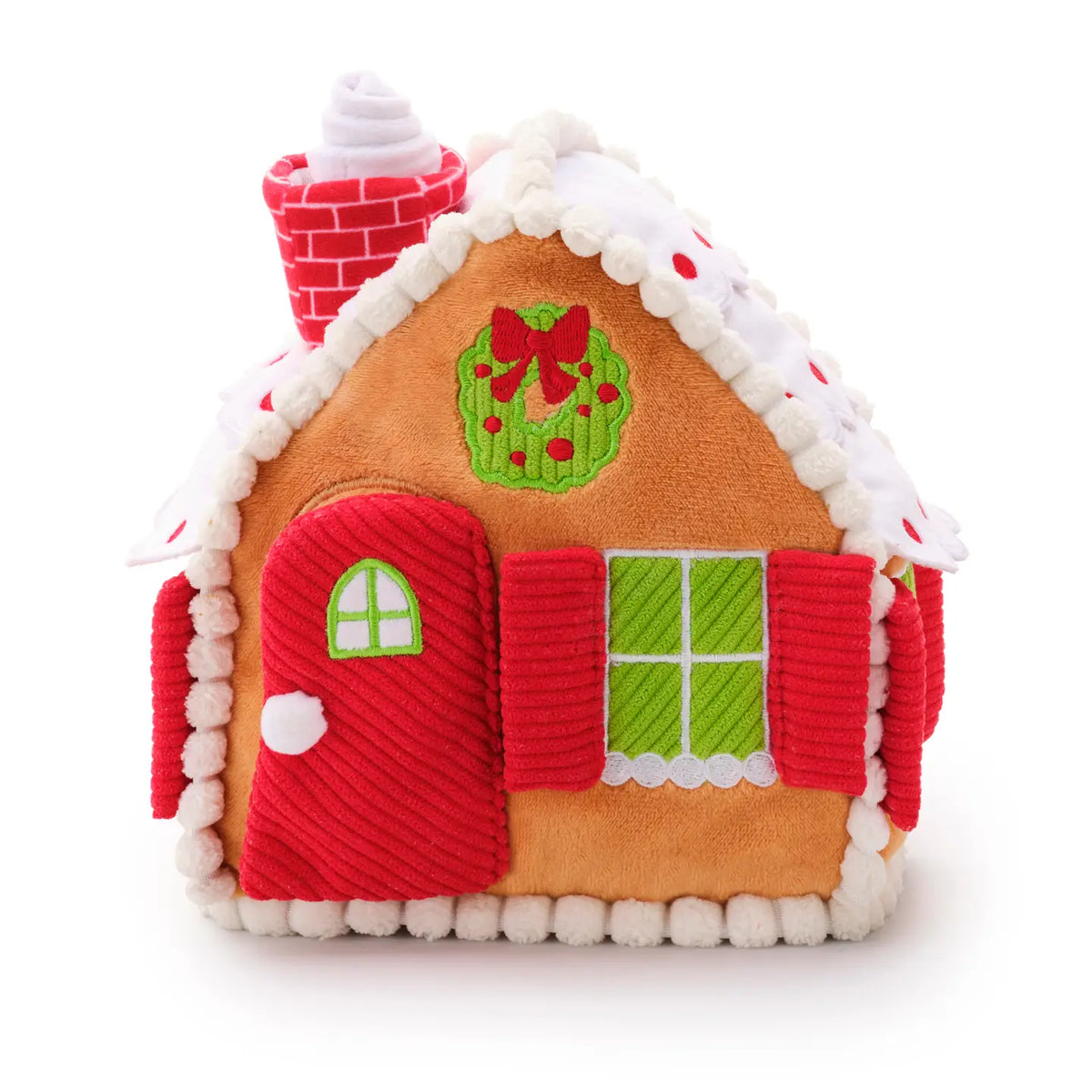 Kerst hondenspeelgoed - Foggy Dog - Gingerbread huis