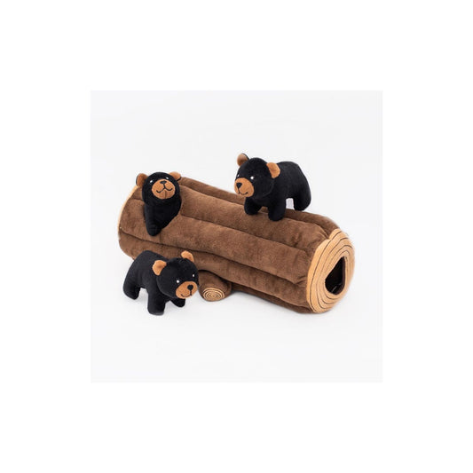 Hondenspeelgoed - Zippy Paws - Zippy Burrow – Black Bear Log