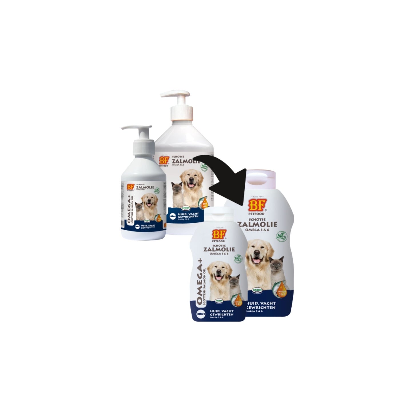 Zalmolie voor honden- BF PetFood - OMEGA+ zalmolie