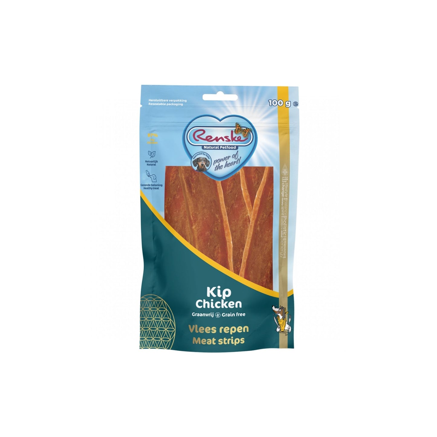 Vleesstrips voor honden - kip