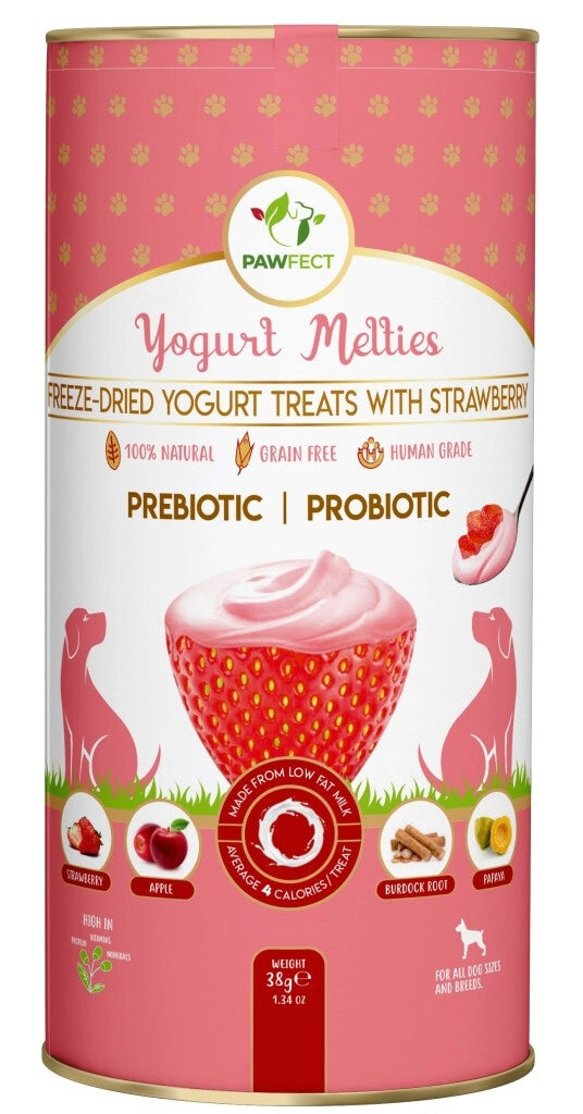 Pawfect - Freeze Dried Yoghurt - hondensnack met Aardbei