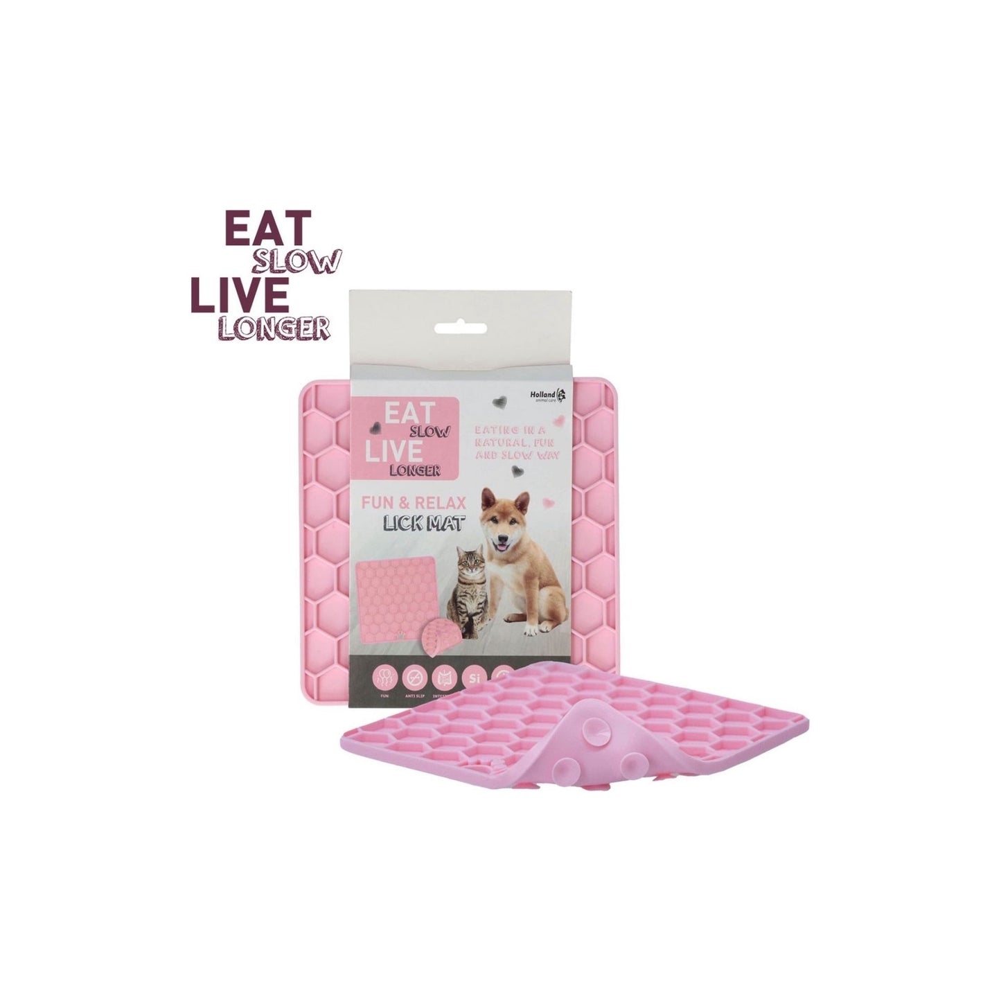 Likmat honey - eat slow live longer - blauw en roze