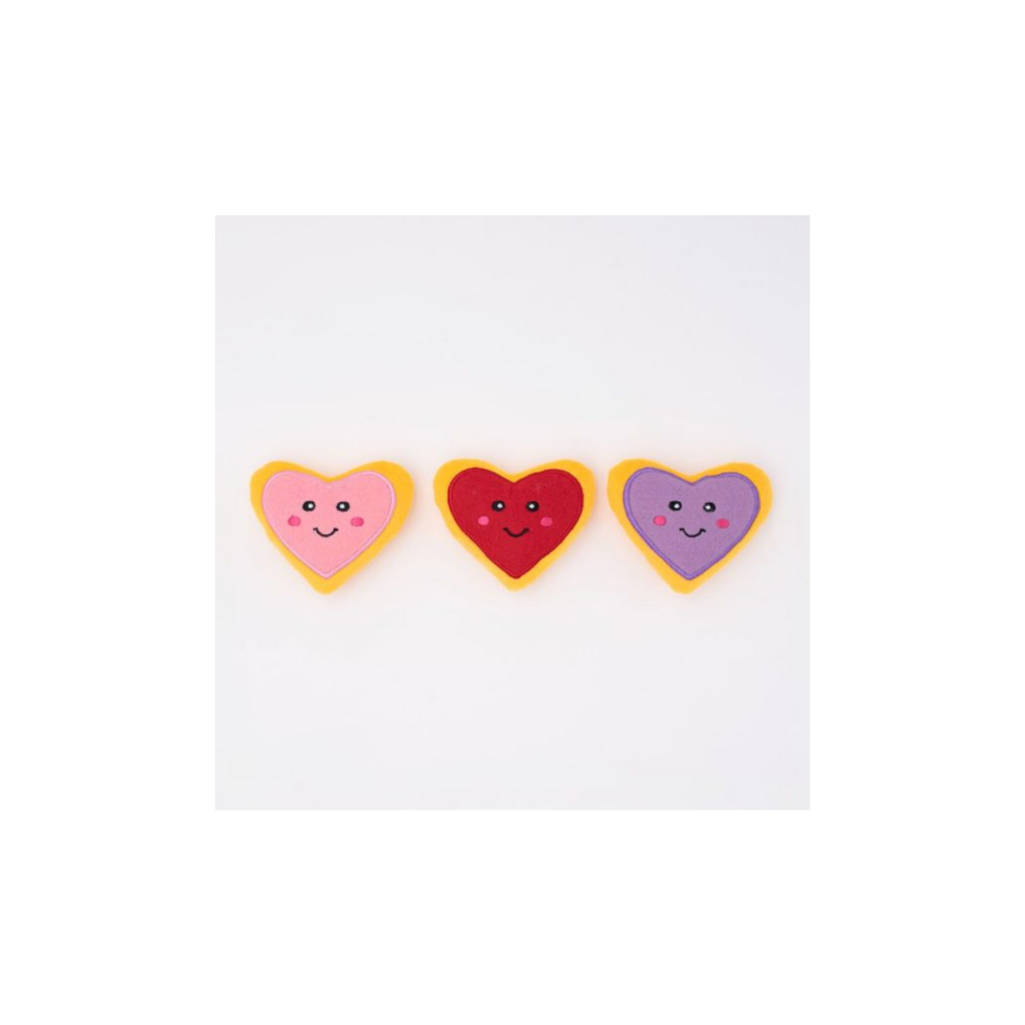 Hondenspeelgoed - Zippy Paws - Miniz 3-pack Heart Cookies