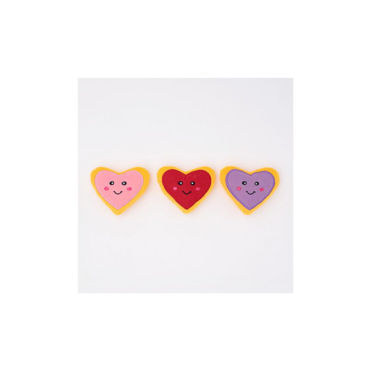 Hondenspeelgoed - Zippy Paws - Miniz 3-pack Heart Cookies