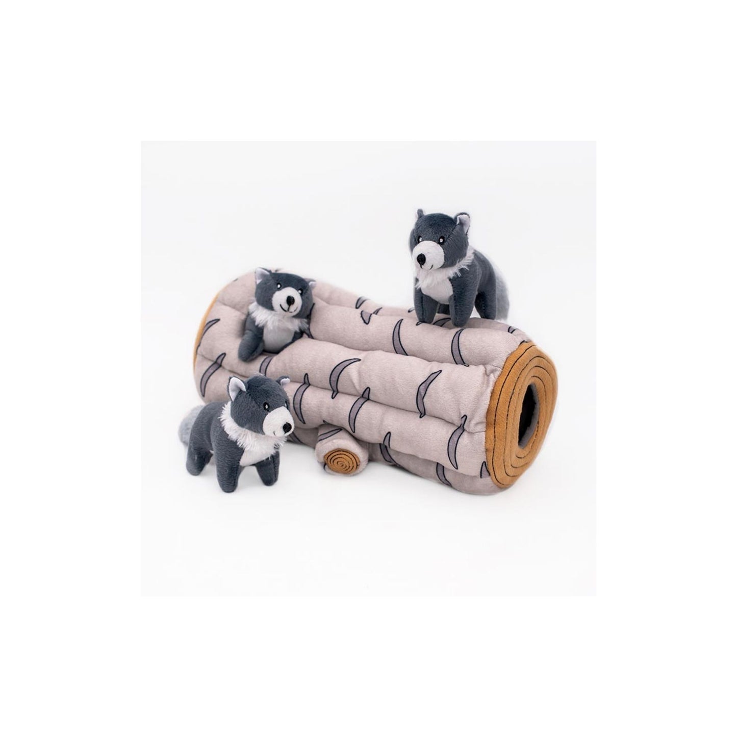 Hondenspeelgoed - Zippy Paws - Zippy Burrow – Arctic Wolf Log