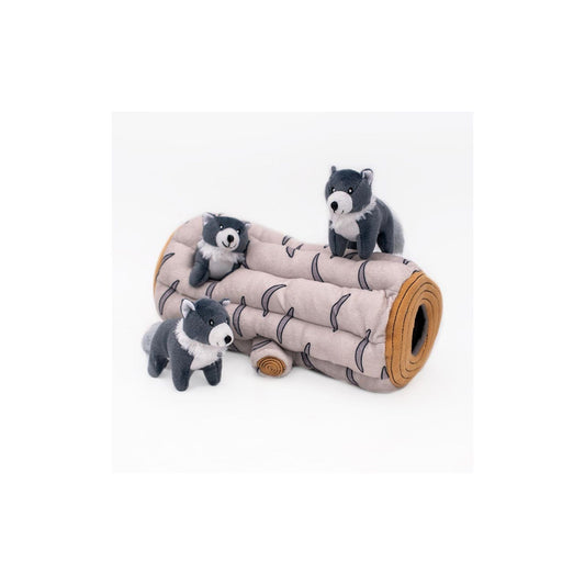 Hondenspeelgoed - Zippy Paws - Zippy Burrow – Arctic Wolf Log