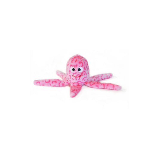Hondenknuffel/speelgoed roze octopus - Floppy Jelly