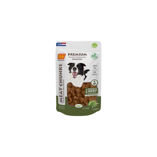 Beloners voor honden - BF PetFood - Meat Chunks rund/hert