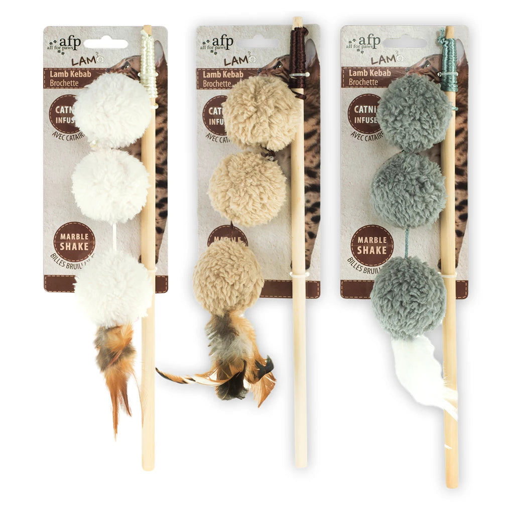 Kattenspeelgoed - AFP - Lambswool Kebab Wand