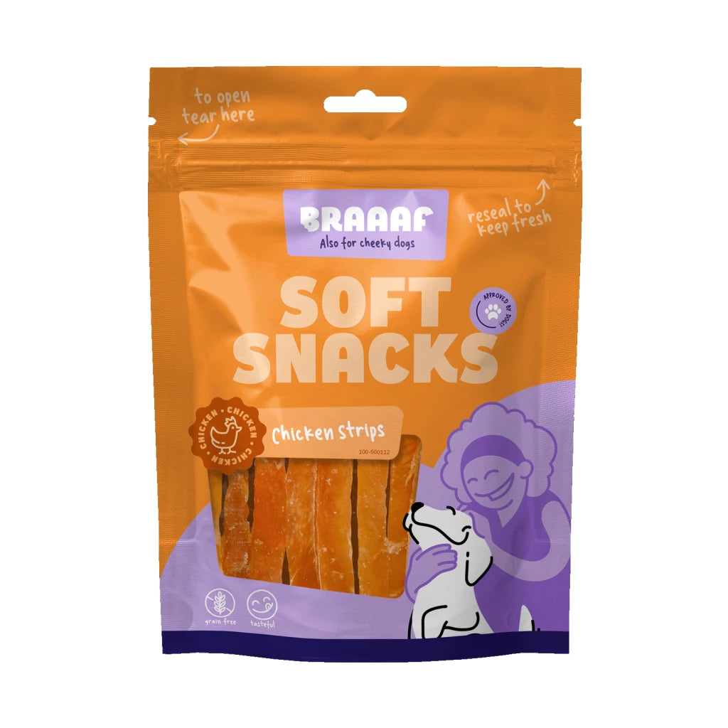 Hondensnack - Braaaf - Soft Snack Kipreepjes