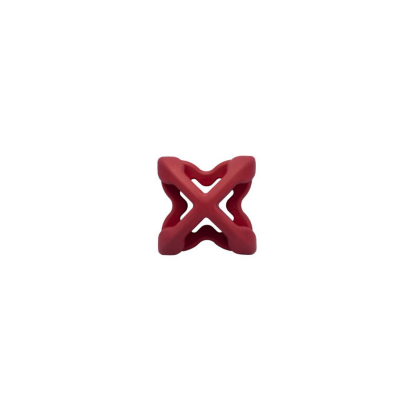 Chewtastic Geometrics Natural Rubber - rood