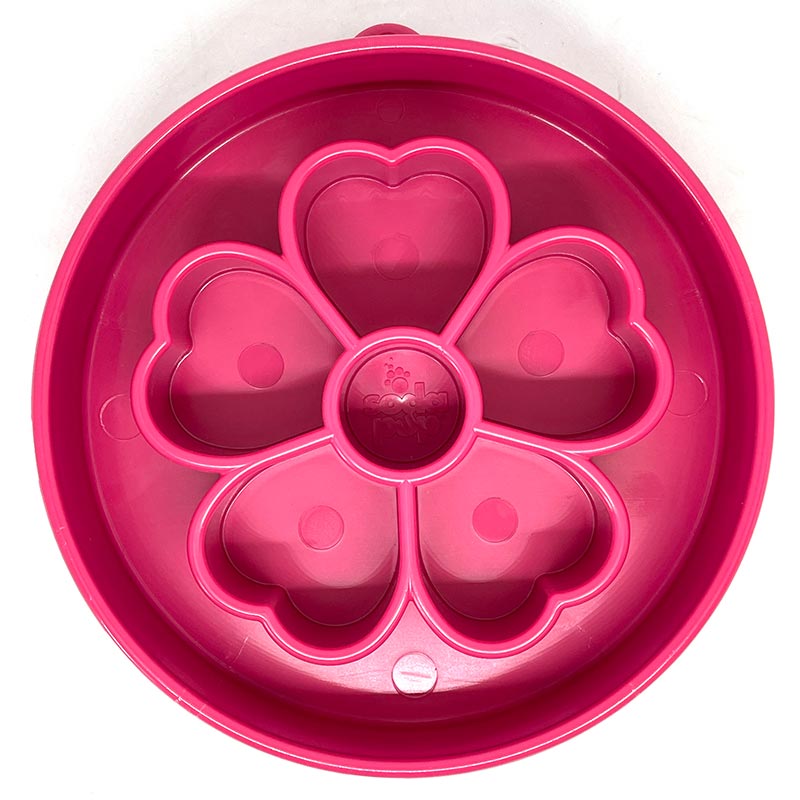 SodaPup Flower Design Ebowl Slow Feeder – Pink