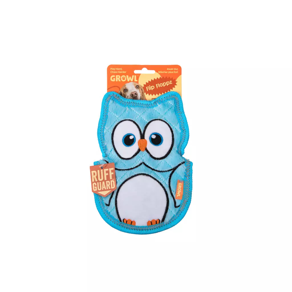 (Sterk) hondenspeelgoed - Growl - Flip Floppz Ollie de Uil