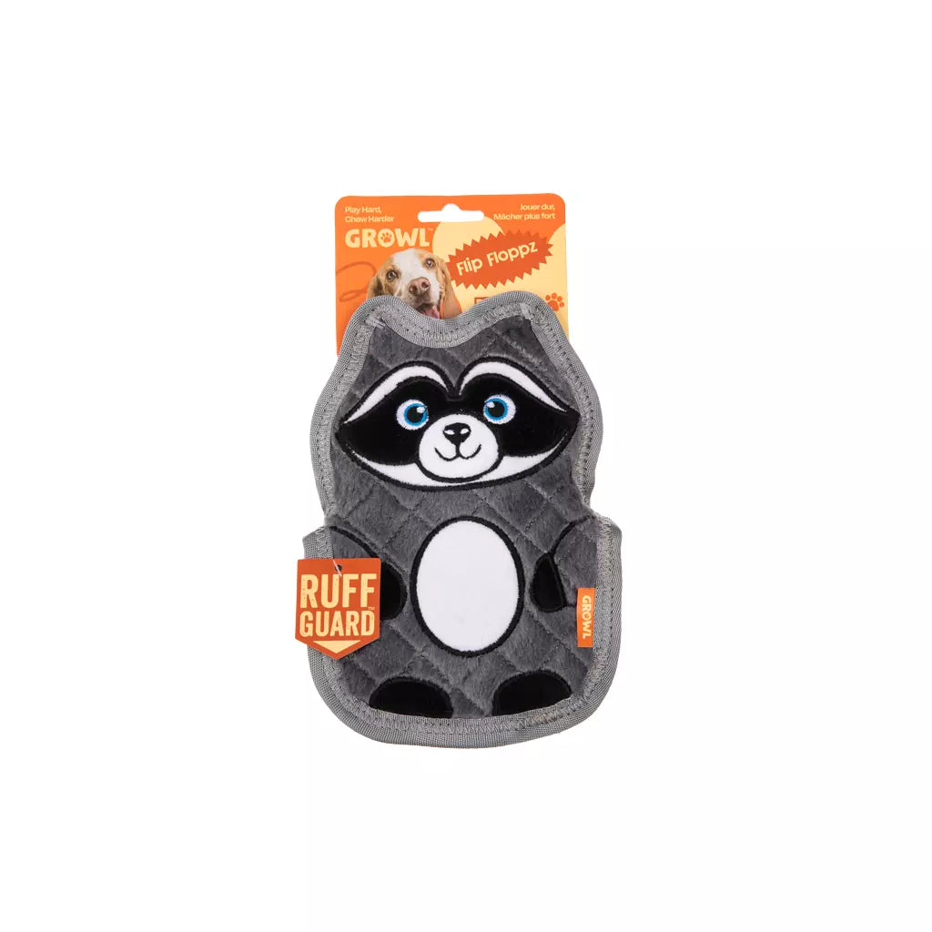 (Sterk) hondenspeelgoed - Growl - Flip Floppz Randy de Wasbeer