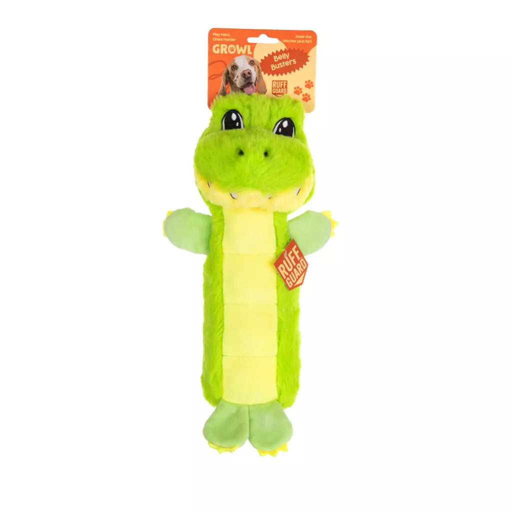 (Sterk) hondenspeelgoed - Growl - Belly Busters Gary de Krokodil
