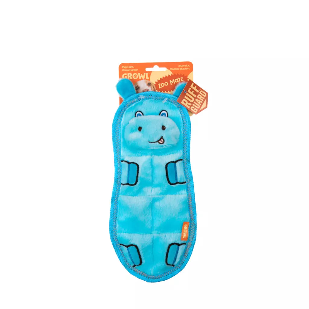 (Sterk) hondenspeelgoed - Growl - Zoo Matz Hugo het Nijlpaard