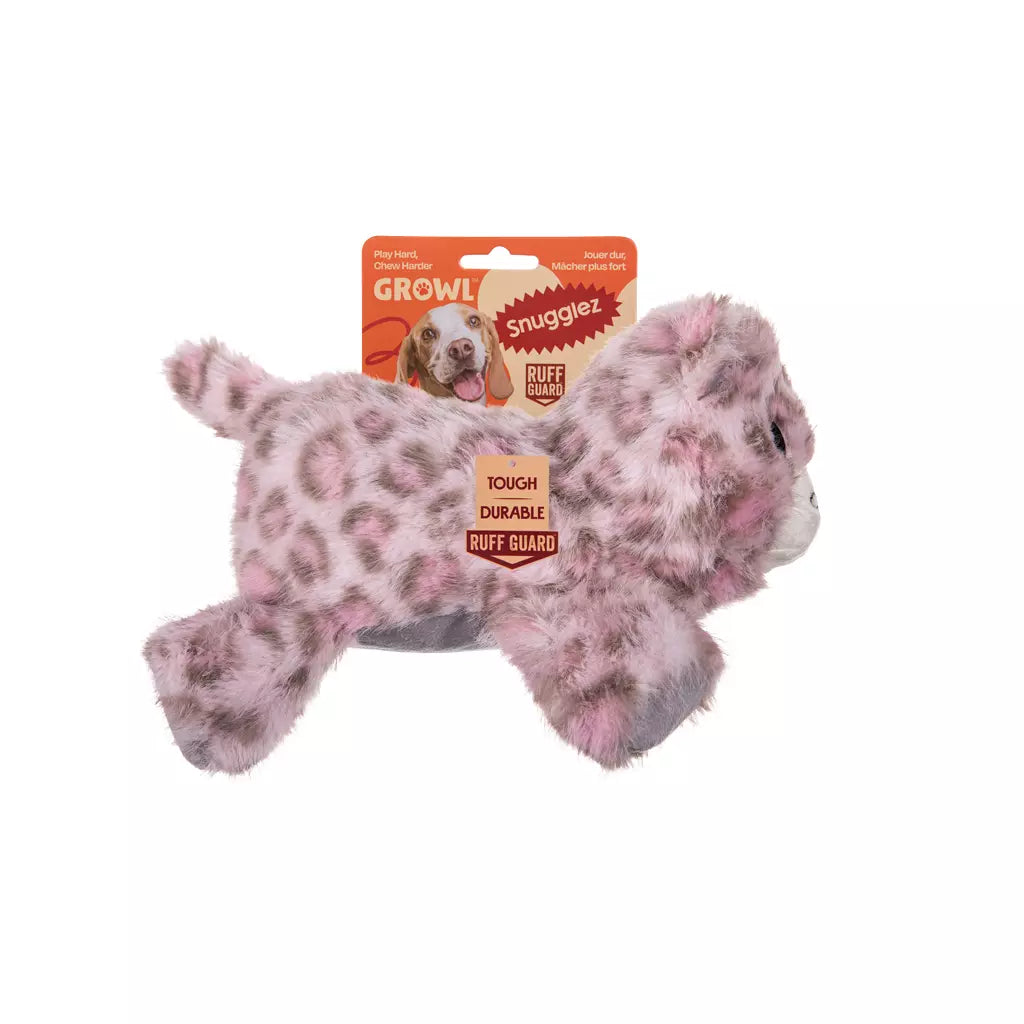 (Sterk) hondenspeelgoed - Growl - Snugglez Sierra het Sneeuwluipaard