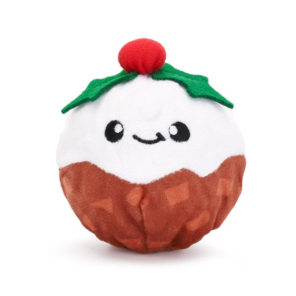 Kerst hondenspeelgoed - HugSmart - Happy Woofmas – Christmas Pudding Ball