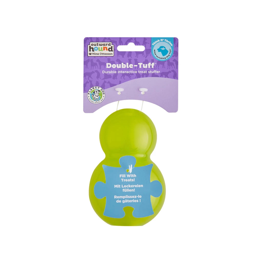 Intelligentie speelgoed voor honden - Outward Hound - Double-Tuff L Groen