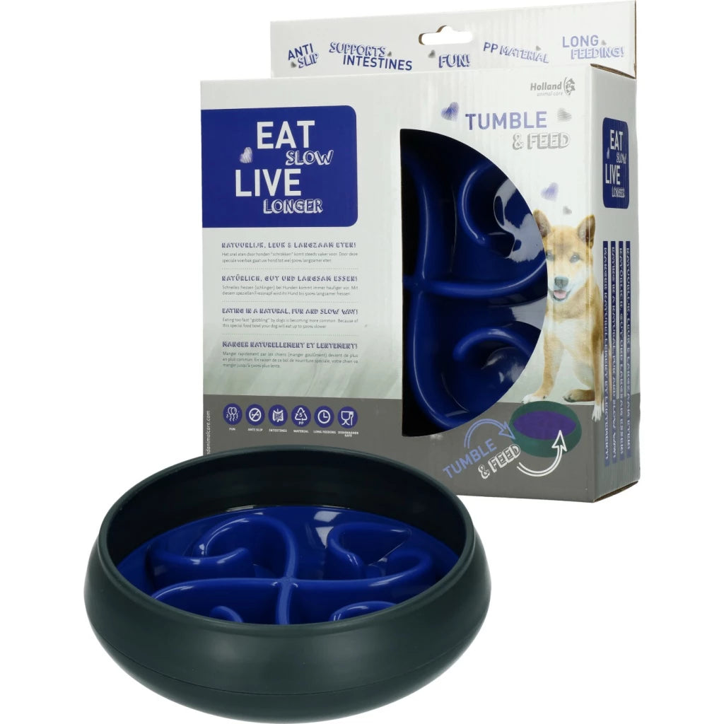 Enrichment voor honden - Eat Slow Live Longer - Anti-schrokbak met ronde onderzijde