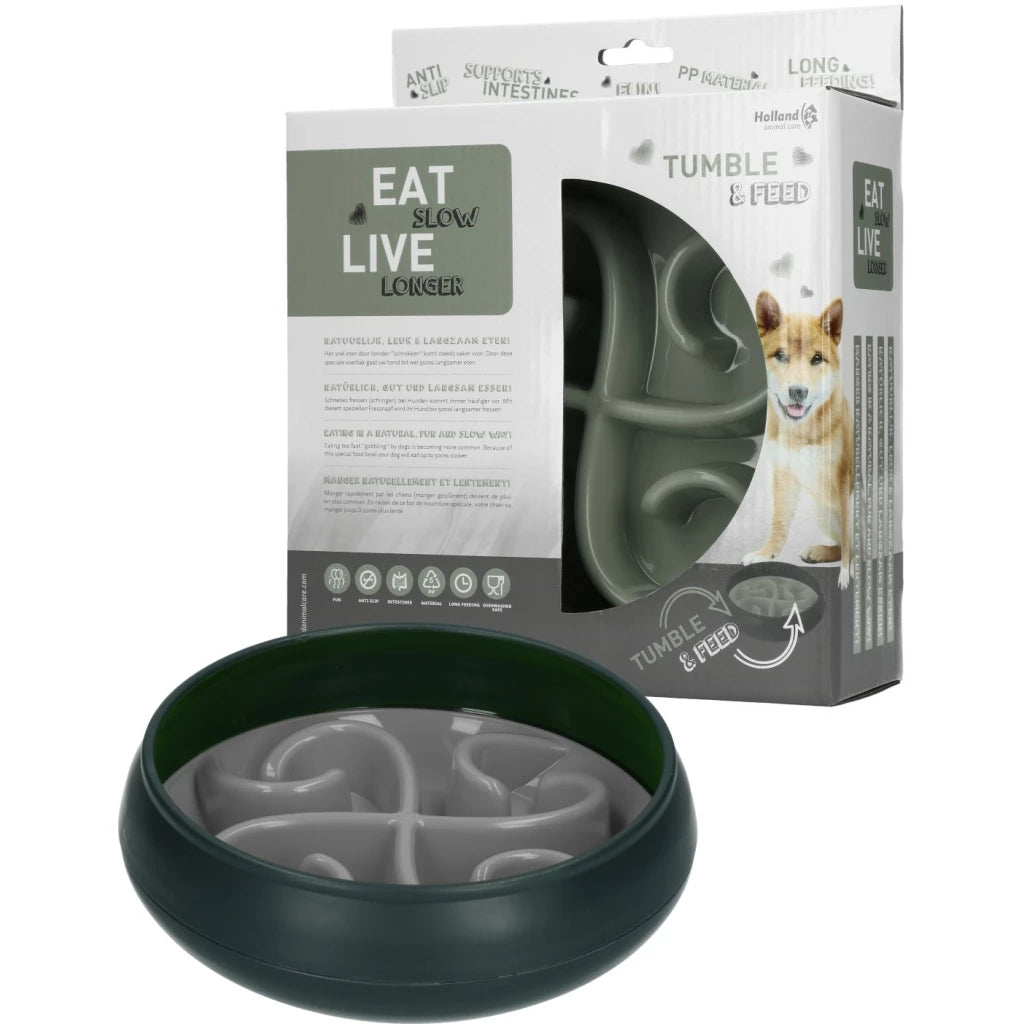 Enrichment voor honden - Eat Slow Live Longer - Anti-schrokbak met ronde onderzijde