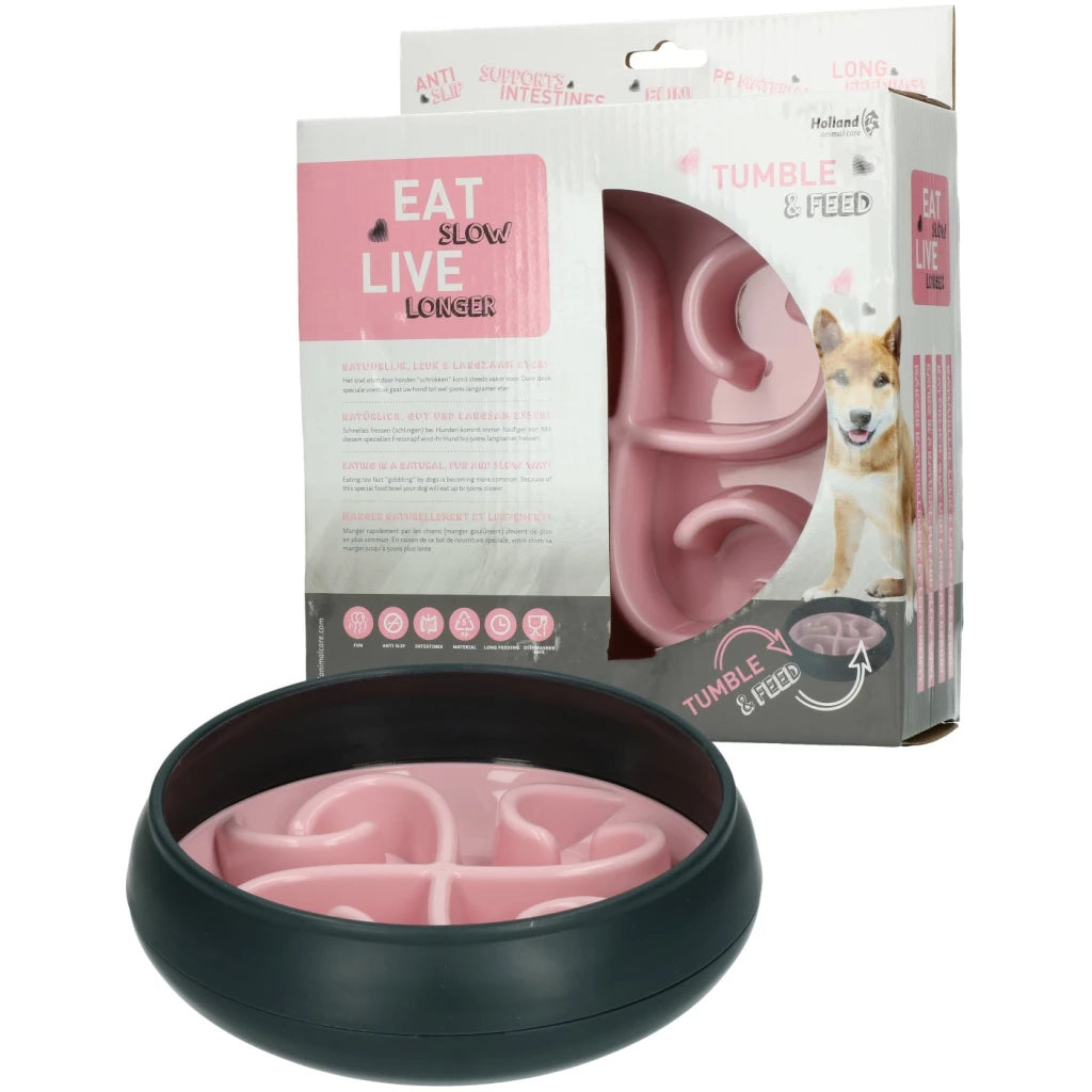 Enrichment voor honden - Eat Slow Live Longer - Anti-schrokbak met ronde onderzijde