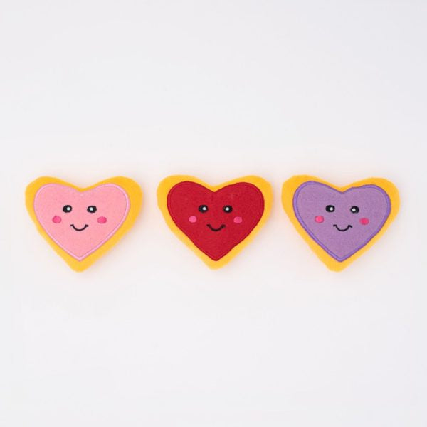 Hondenspeelgoed - Zippy Paws - Miniz 3-pack Heart Cookies