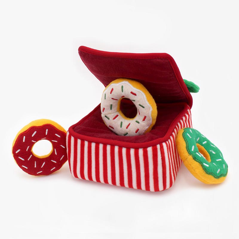 Kerst hondenspeelgoed - Holiday Burrow Donutz Box