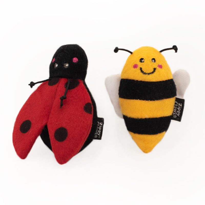 Kattenspeelgoed - ZippyClaws 2-Pack Ladybug and Bee