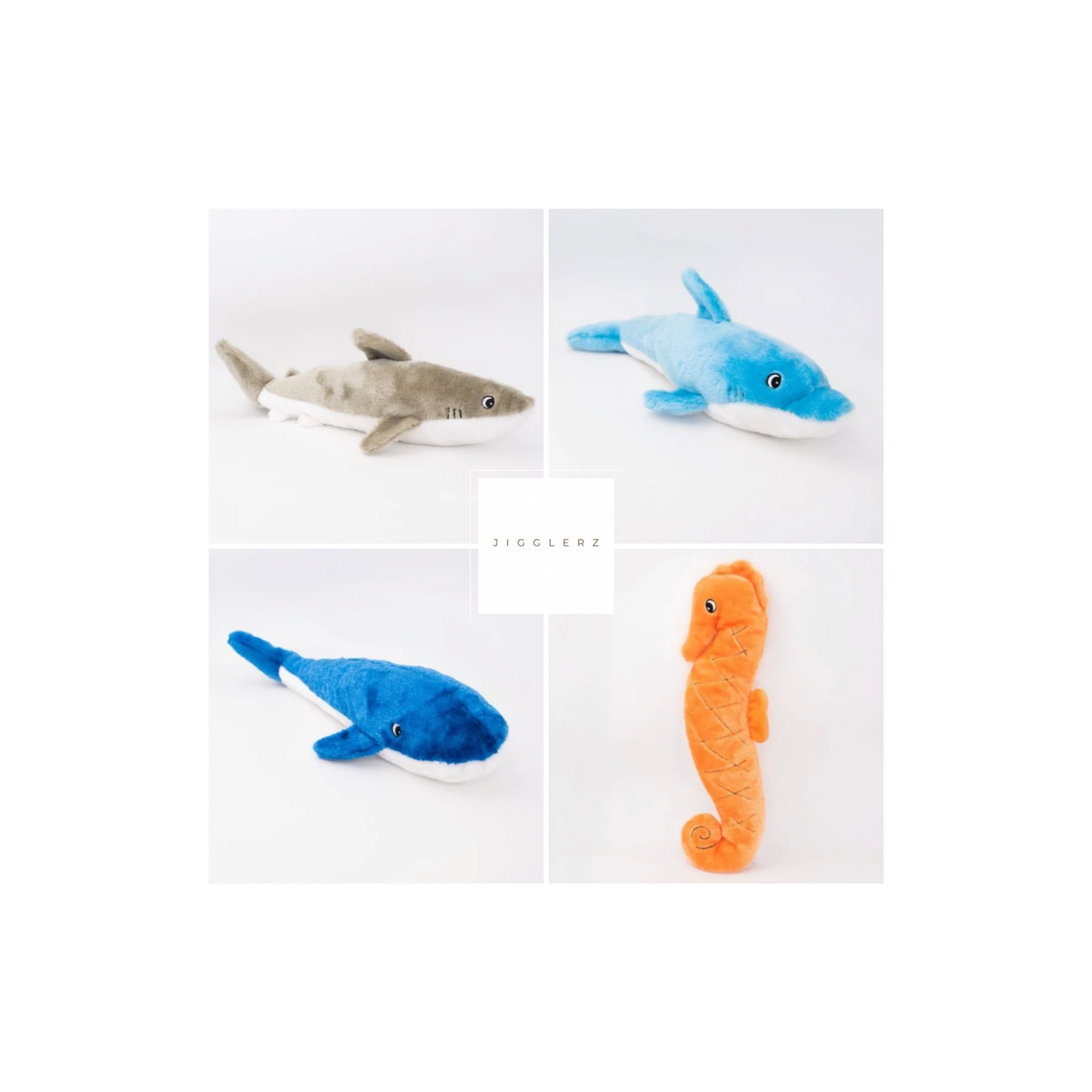 Groot hondenspeelgoed - Zippy Paws- Jigglerz – Oceaan collectie
