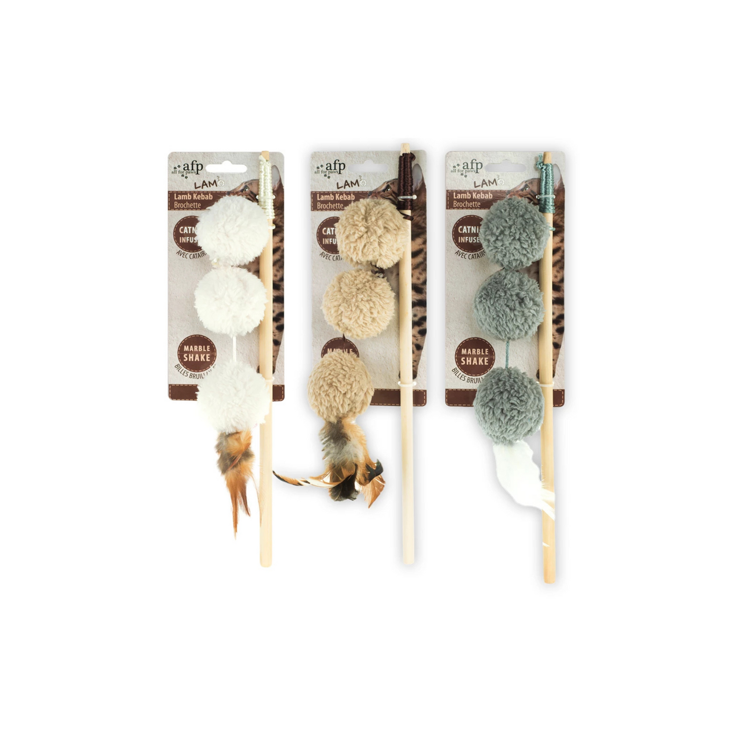 Kattenspeelgoed - AFP - Lambswool Kebab Wand