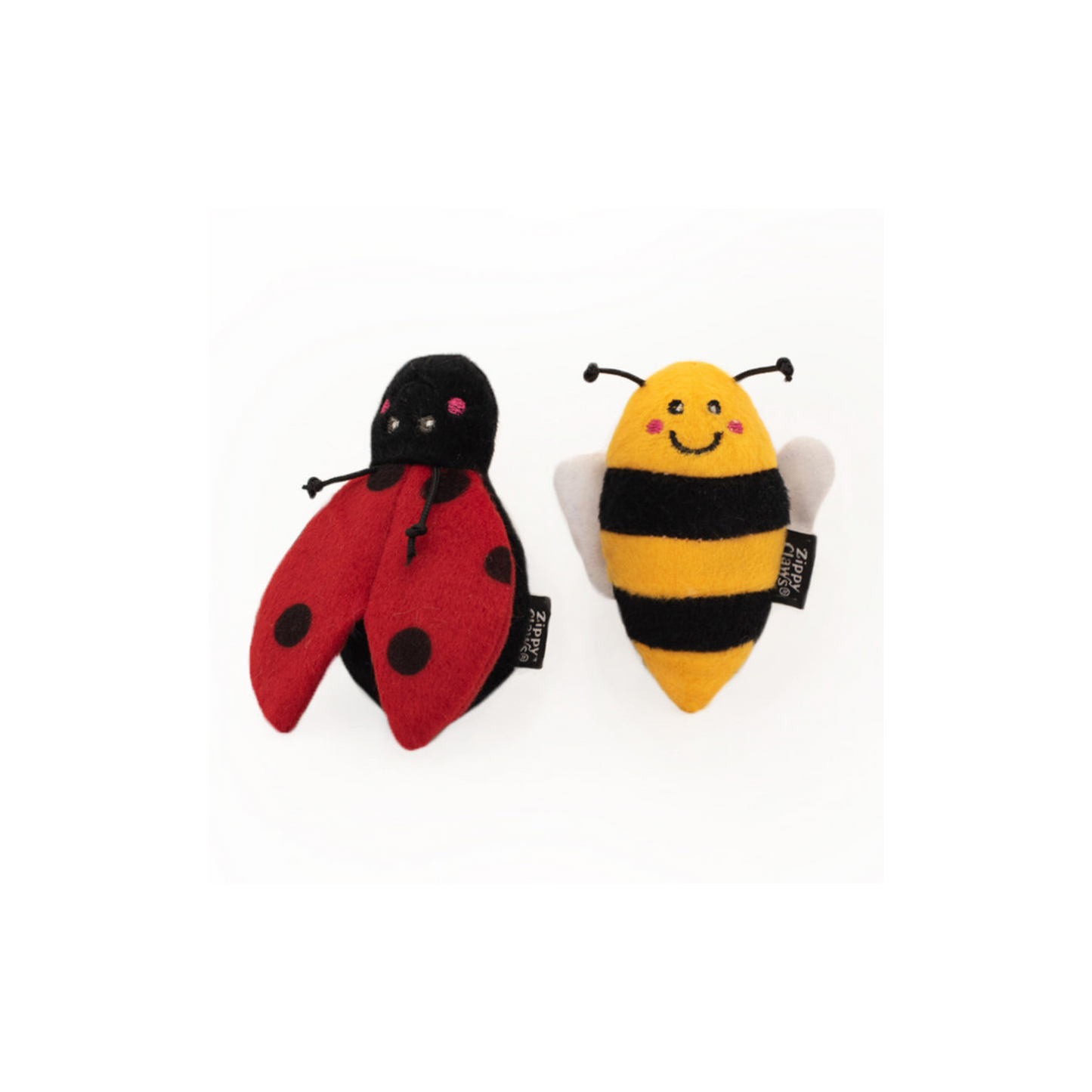 Kattenspeelgoed - ZippyClaws 2-Pack Ladybug and Bee