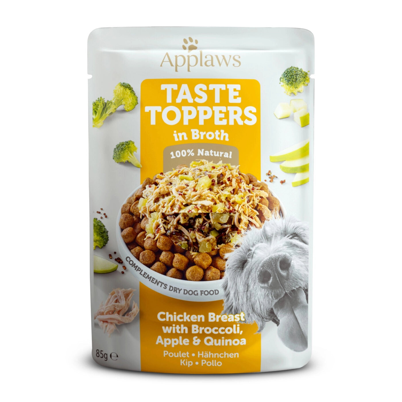 Applaws - Dog Taste Toppers - Kip met broccoli in bouillon 85 gr.