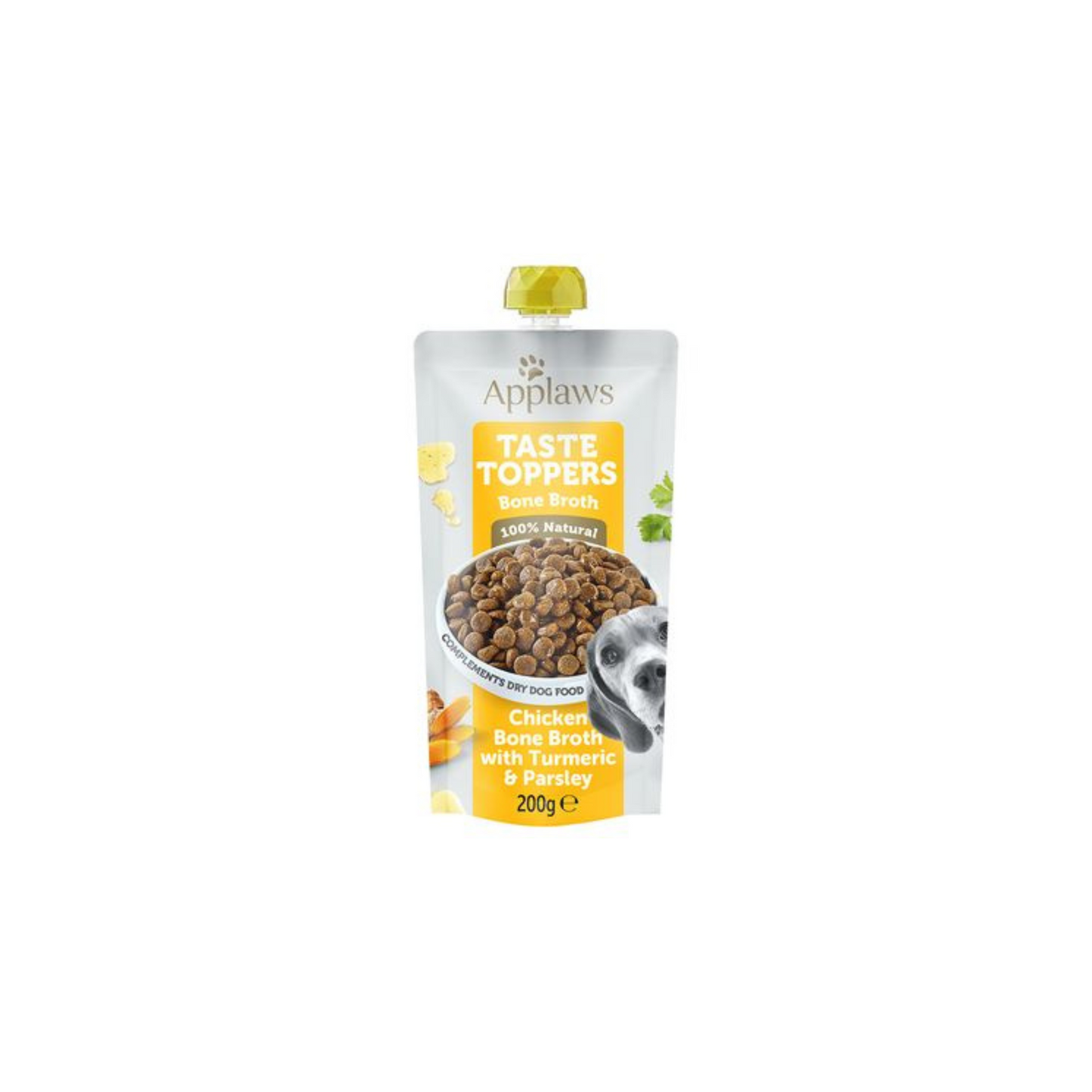 Applaws Taste Toppers -
Kippenbeenderbouillon met Kurkuma & Peterselie