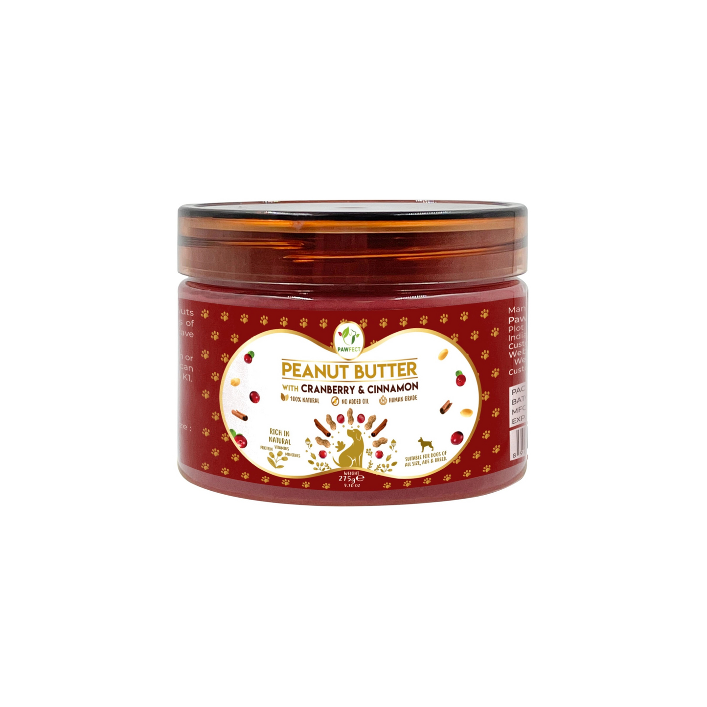 Hondenpindakaas - Pawfect - Cranberry en kaneel