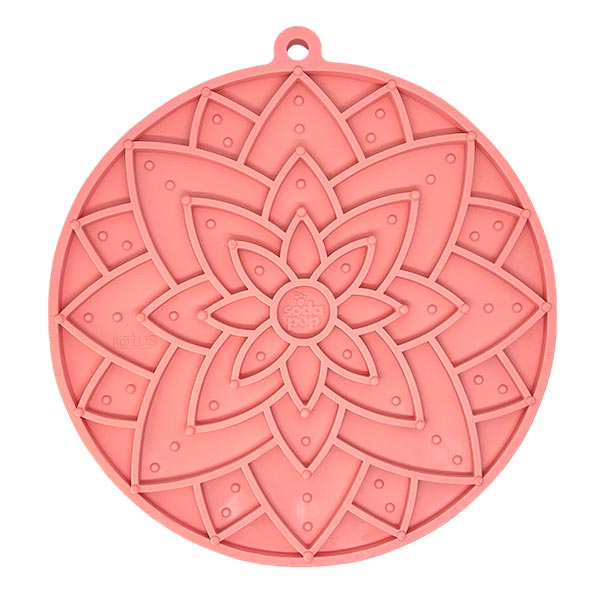 SodaPup Lickmat Lotus with Suction – Licht Roze