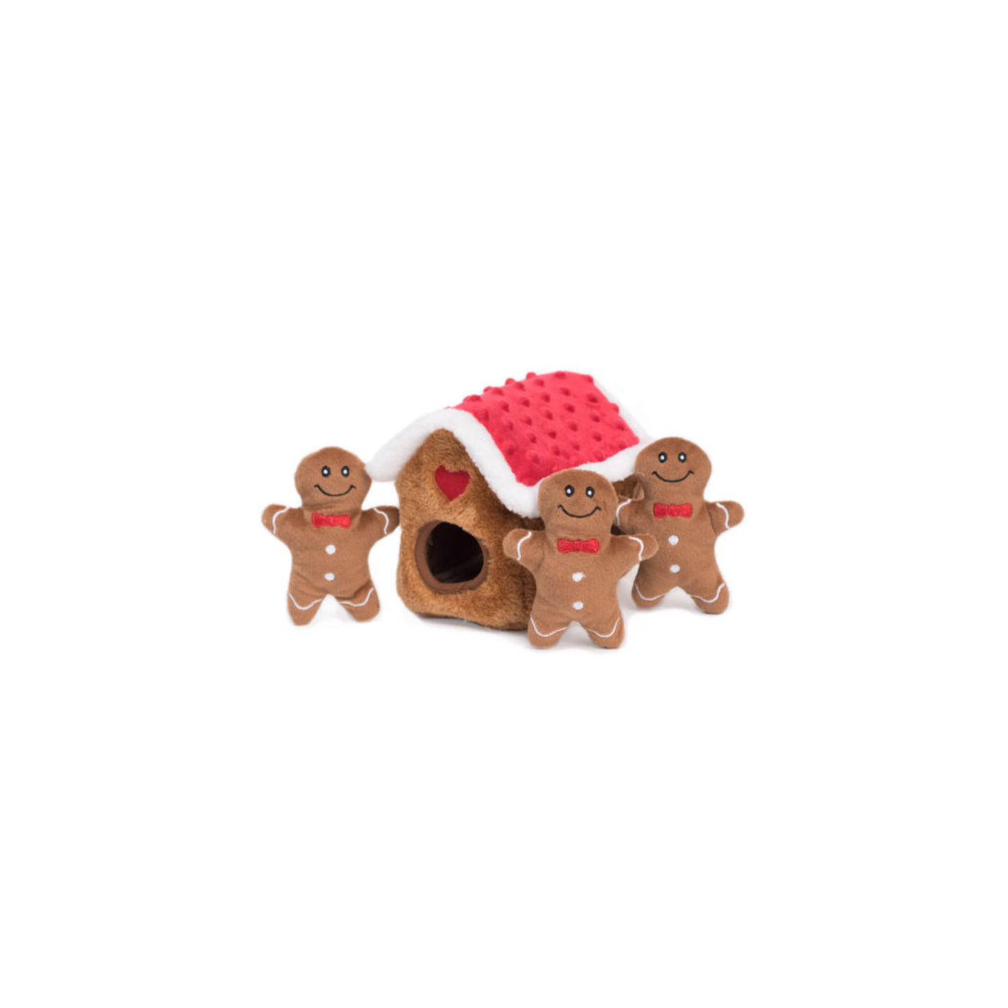 Kerst hondenspeelgoed - Holiday Zippy Burrow - Gingerbread House
