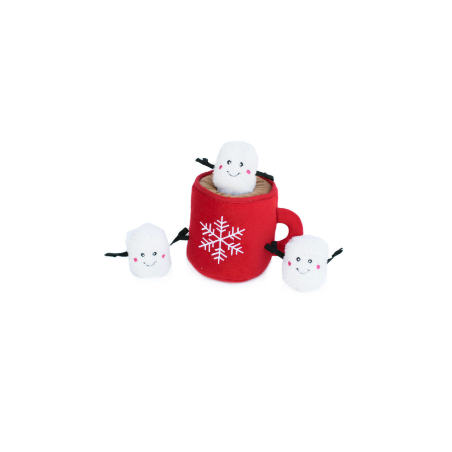 Kerst hondenspeelgoed - Holiday Zippy Burrow Hot Cocoa