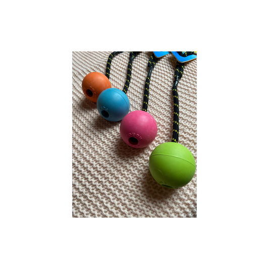 Sterk hondenspeelgoed en waterspeelgoed - Happy Pet Tough Toys Floater Rubber Bal Touw