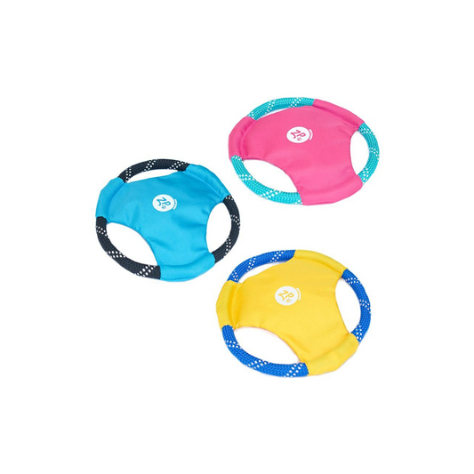 Hondenspeelgoed - ZippyPaws - Rope Gliderz - Geel, Blauw en Roze