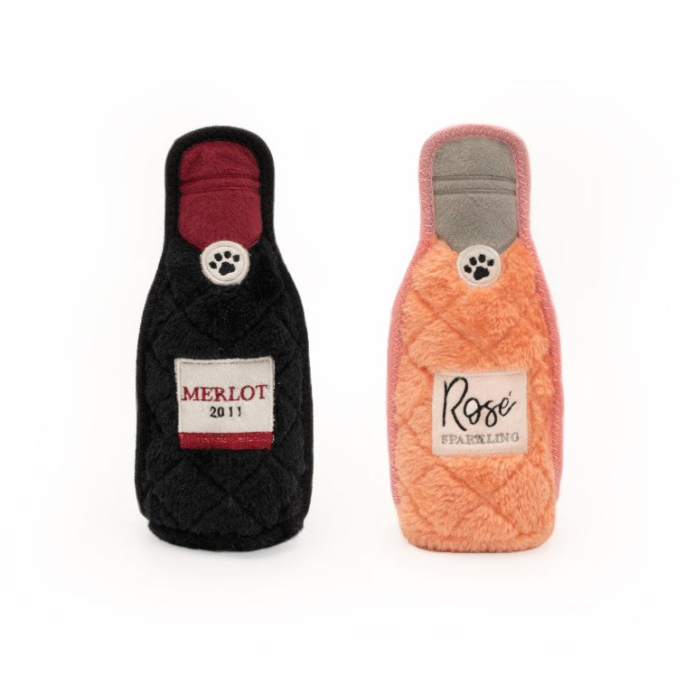 (Sterk) hondenspeelgoed - Z-Stitch Happy Hour Crusherz 2-pack Merlot and Rosé