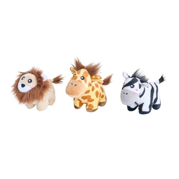 Hondenspeelgoed - Miniz 3-pack Jungle Safari