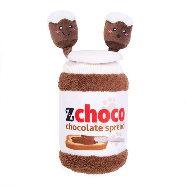 Hondenspeelgoed - Zippy Paws - Bungee Burrow – Chocolate Spread Jar