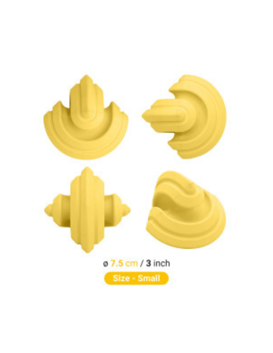 Chewtastic Geometrics Gentle Natural Rubber Soft - Geel