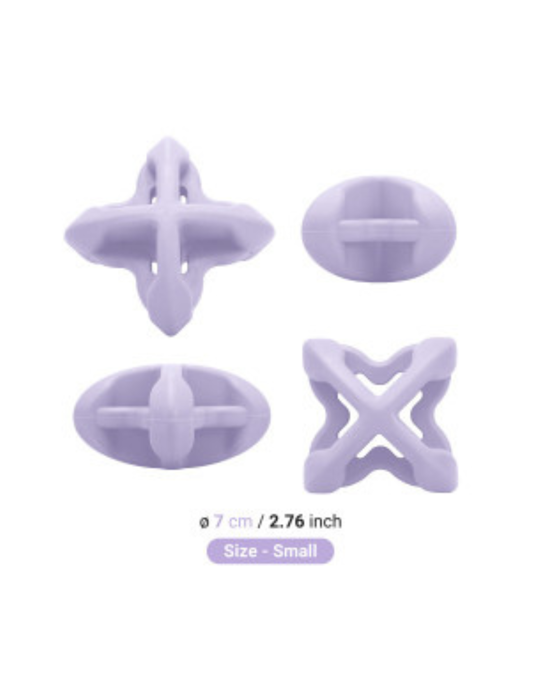 Chewtastic Geometrics Gentle Natural Rubber Soft - Paars