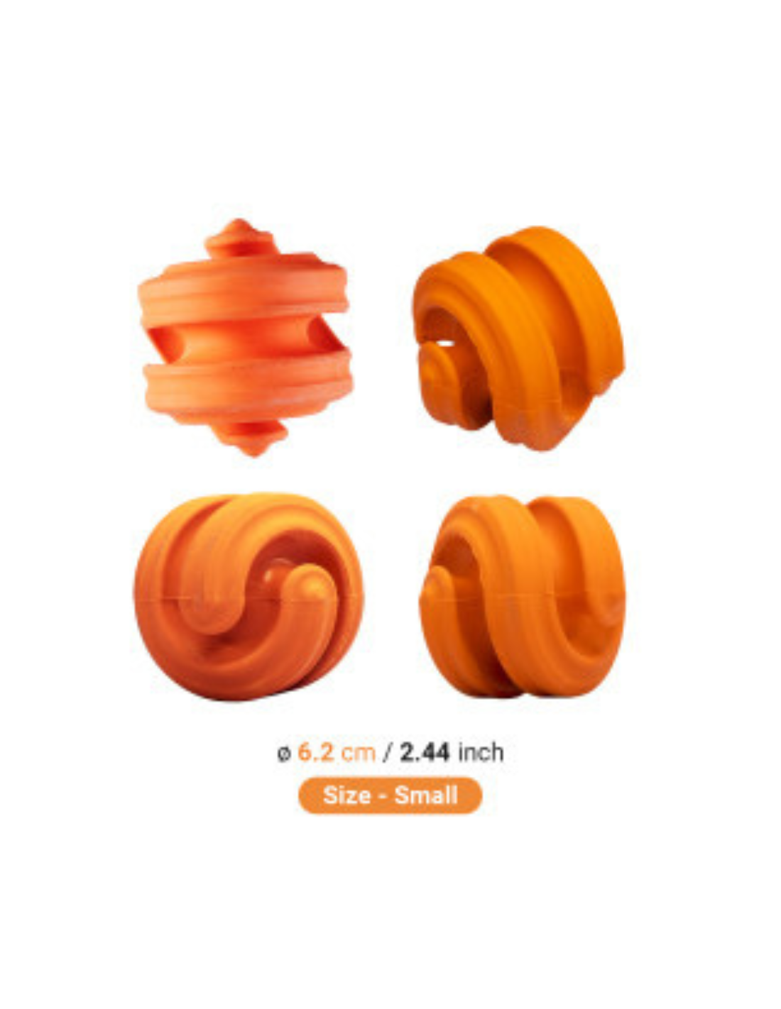 Chewtastic Geometrics Natural Rubber - oranje