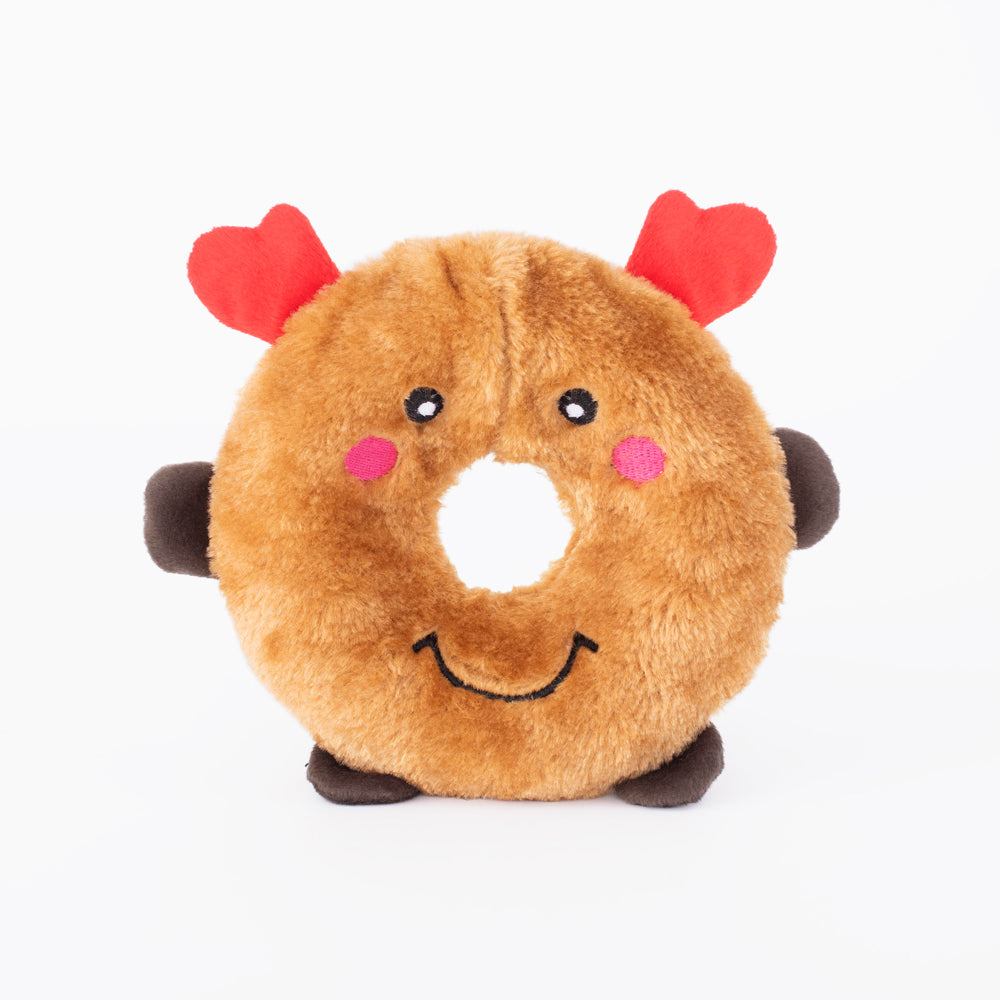 Kerst hondenspeelgoed - Holiday - Donutz Buddies Reindeer