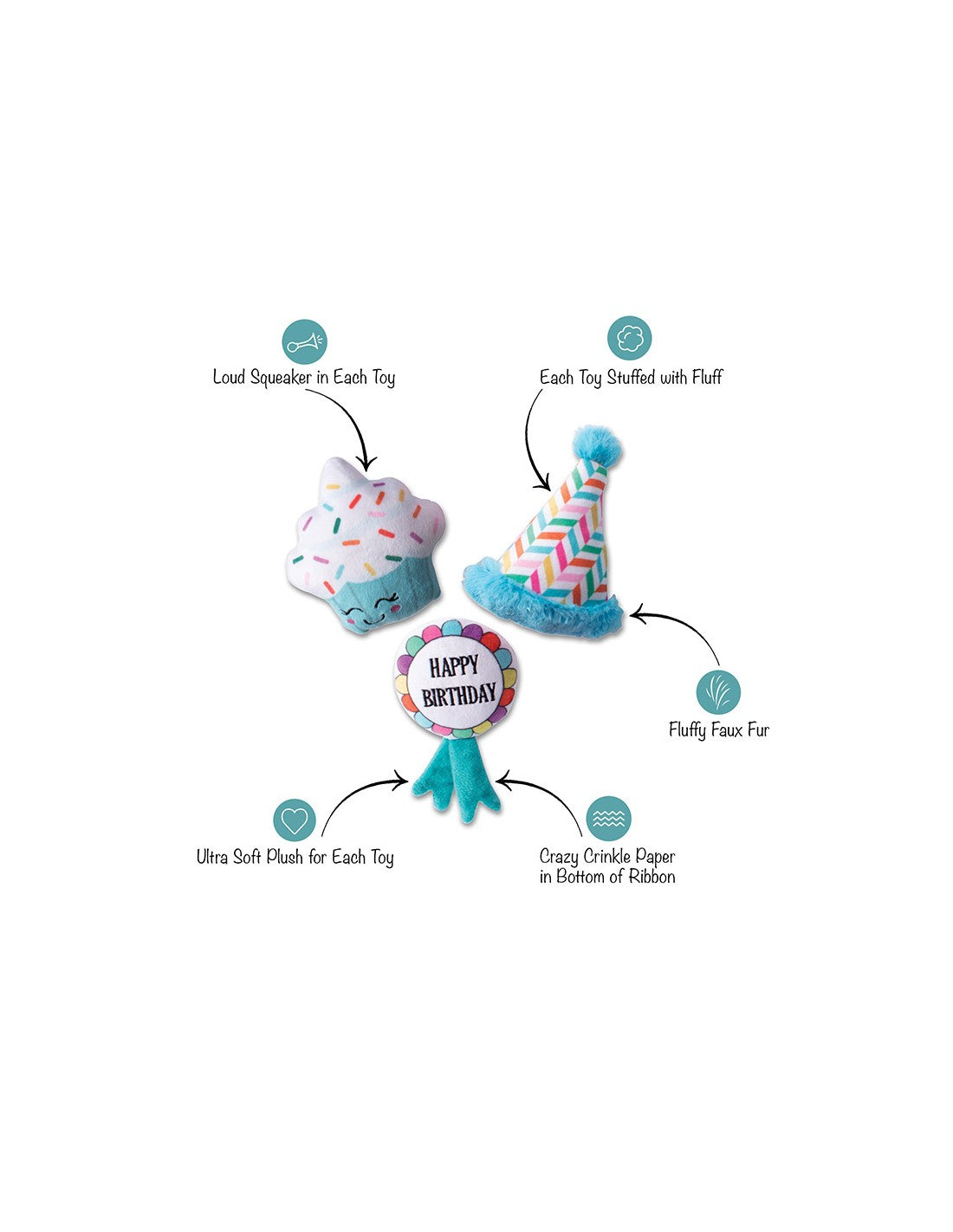 Hondenspeelgoed - Fringe - Happy BarkDay - Set